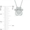 Thumbnail Image 4 of Previously Owned - Convertibilities 1/15 CT. T.W. Diamond Dog Paw Print Heart Three-in-One Pendant in Sterling Silver