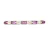 Thumbnail Image 4 of Previously Owned - Baguette Amethyst and White Topaz Alternating Five Stone Stackable Ring in 10K Gold