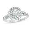 Thumbnail Image 1 of Previously Owned - 1/2 CT. T.W. Diamond Double Frame Engagement Ring in 10K White Gold