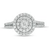 Thumbnail Image 4 of Previously Owned - 1/2 CT. T.W. Diamond Double Frame Engagement Ring in 10K White Gold