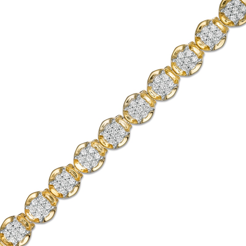 Previously Owned - 1 CT. T.W. Composite Diamond Tennis Bracelet in 10K Gold