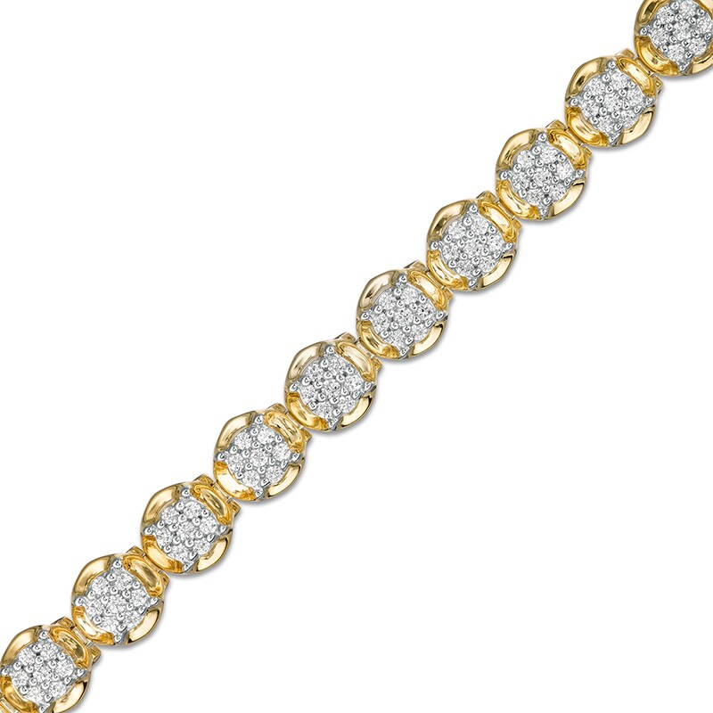 Main Image 1 of Previously Owned - 1 CT. T.W. Composite Diamond Tennis Bracelet in 10K Gold
