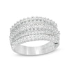 Previously Owned - Marilyn Monroe™ Collection 1 CT. T.W. Diamond Multi-Row Anniversary Ring in 14K White Gold