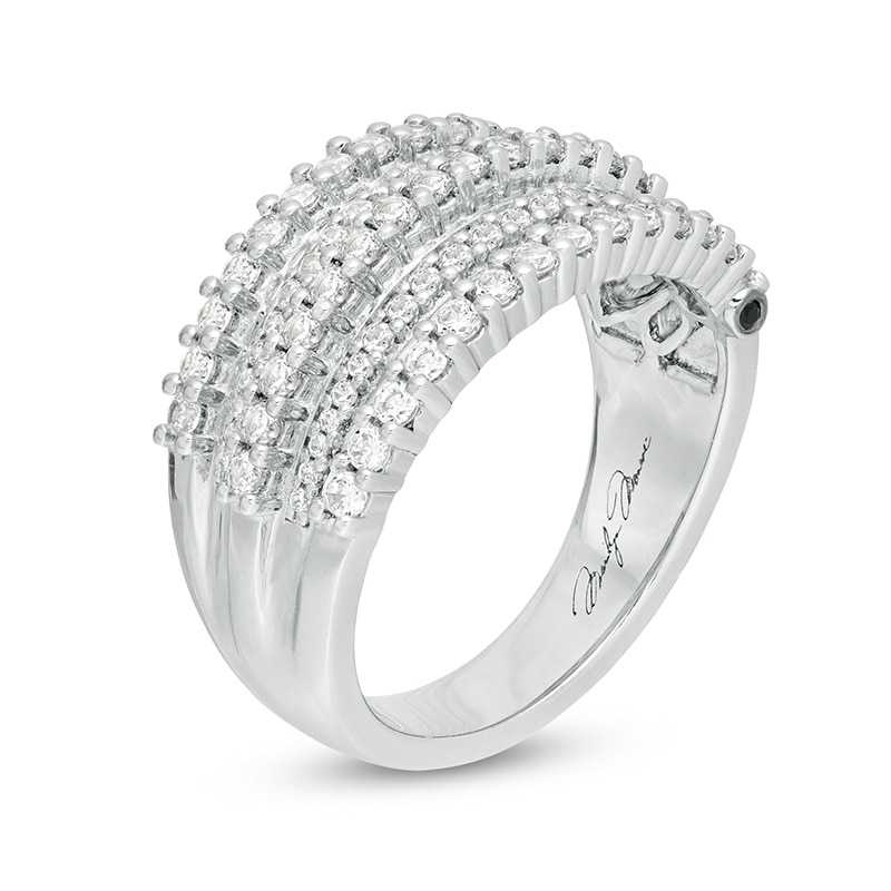 Previously Owned - Marilyn Monroe™ Collection 1 CT. T.W. Diamond Multi-Row Anniversary Ring in 14K White Gold