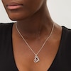 Thumbnail Image 1 of Previously Owned - Vera Wang Love Collection 1/6 CT. T.W. Diamond Interlocking Heart Necklace in Sterling Silver - 19"