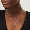 Thumbnail Image 1 of Previously Owned - Vera Wang Love Collection 1/6 CT. T.W. Diamond Interlocking Heart Necklace in Sterling Silver - 19"