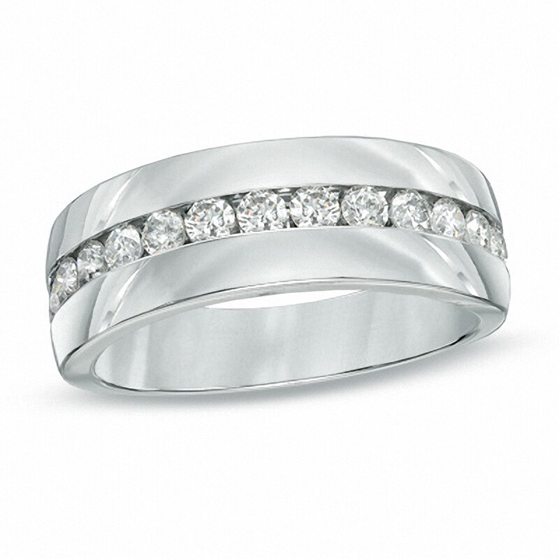 Main Image 1 of Previously Owned - 1 CT. T.W. Diamond Wedding Band in 14K White Gold
