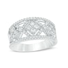 Thumbnail Image 1 of Previously Owned - 1/2 CT. T.W. Diamond Geometric Ring in 10K White Gold