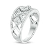 Thumbnail Image 2 of Previously Owned - 1/2 CT. T.W. Diamond Geometric Ring in 10K White Gold
