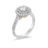 Thumbnail Image 1 of Previously Owned - Enchanted Disney Princess 1 CT. T.W. Diamond Crown Engagement Ring in 14K Two-Tone Gold