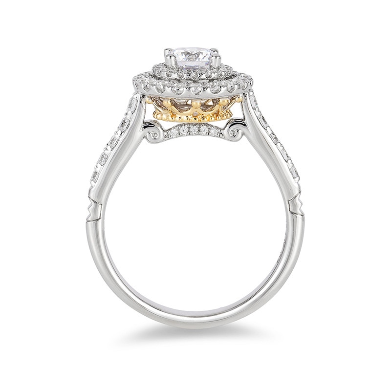 Previously Owned - Enchanted Disney Princess 1 CT. T.W. Diamond Crown Engagement Ring in 14K Two-Tone Gold