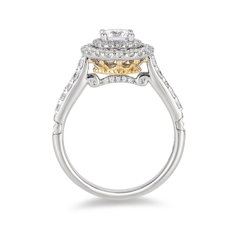 Previously Owned - Enchanted Disney Princess 1 CT. T.W. Diamond Crown Engagement Ring in 14K Two-Tone Gold