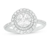 Thumbnail Image 1 of Previously Owned - 1 CT. T.W. Diamond Double Circle Frame Ring in 10K White Gold