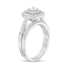 Thumbnail Image 2 of Previously Owned - 1 CT. T.W. Diamond Double Cushion Frame Bridal Set in 14K White Gold