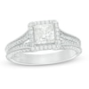 Thumbnail Image 1 of Previously Owned - Vera Wang Love Collection 1-1/2 CT. T.W. Princess-Cut Diamond Engagement Ring in 14K White Gold