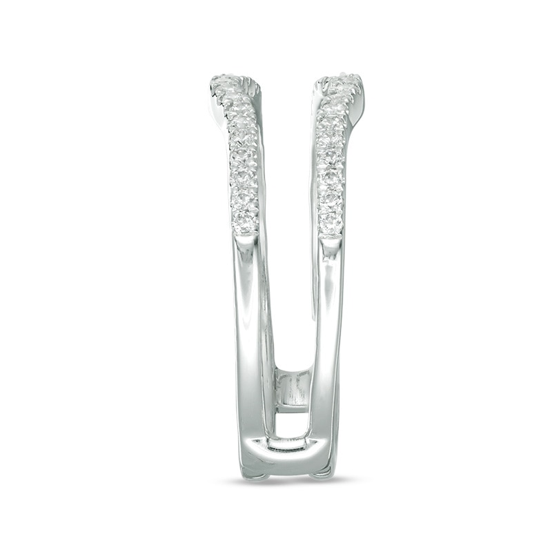 Main Image 4 of Previously Owned - 1/4 CT. T.W. Diamond Contour Solitaire Enhancer in 14K White Gold