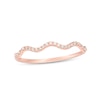 Thumbnail Image 1 of Previously Owned - 1/15 CT. T.W. Diamond Wave Band in 10K Rose Gold