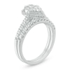 Thumbnail Image 1 of Previously Owned - 1 CT. T.W. Composite Diamond Pear-Shaped Frame Bridal Set in 14K White Gold