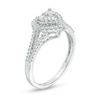 Thumbnail Image 3 of Previously Owned - 1/2 CT. T.W. Princess-Cut and Round Diamond Heart Frame Ring in 10K White Gold