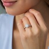 Thumbnail Image 2 of Previously Owned - Love's Destiny by Peoples 1 CT. T.W. Oval Diamond Frame Engagement Ring in 14K White Gold