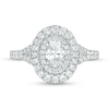 Thumbnail Image 4 of Previously Owned - Vera Wang Love Collection 1-1/5 CT. T.W. Oval Diamond Frame Engagement Ring in 14K White Gold