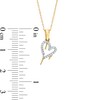 Thumbnail Image 3 of Previously Owned - 1/20 CT. T.W. Diamond Tilted Dripping Heart Pendant in 10K Gold