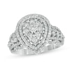Thumbnail Image 1 of Previously Owned - 1 CT. T.W. Diamond Double Pear-Shaped Frame Multi-Row Engagement Ring in 10K White Gold