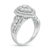 Thumbnail Image 3 of Previously Owned - 1 CT. T.W. Diamond Double Pear-Shaped Frame Multi-Row Engagement Ring in 10K White Gold