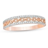 Thumbnail Image 1 of Previously Owned - 1/15 CT. T.W. Diamond Multi-Row Anniversary Band in 10K Rose Gold