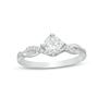 Thumbnail Image 1 of Previously Owned - 1/2 CT. T.W. Diamond Twist Shank Engagement Ring in 14K White Gold