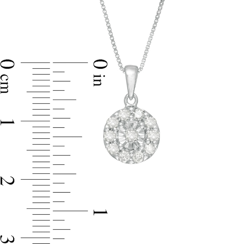 Main Image 2 of Previously Owned - 1 CT. T.W. Diamond Frame Pendant and Earrings Set in Sterling Silver