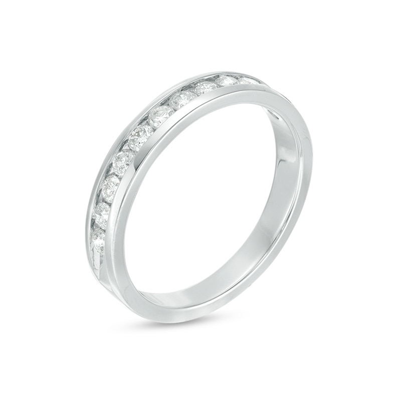 Main Image 2 of Previously Owned - 1/2 CT. T.W. Diamond Channel Band in 14K White Gold