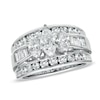 Thumbnail Image 1 of Previously Owned - 2 CT. T.W. Marquise Diamond Three Stone Ring in 14K White Gold