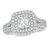 Thumbnail Image 1 of Previously Owned - Vera Wang Love Collection 2-1/5 CT. T.W. Princess-Cut Diamond Frame Engagement Ring in 14K White Gold
