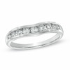 Thumbnail Image 0 of Previously Owned - 1/2 CT. T.W. Diamond Channel-Set Contour Wedding Band in 14K White Gold