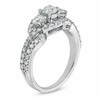 Thumbnail Image 2 of Previously Owned - 1-1/2 CT. T.W. Diamond Three Stone Frame Ring in Platinaire®