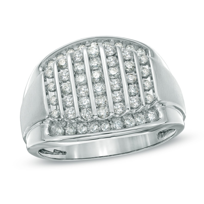 Main Image 1 of Previously Owned - Men's 3/4 CT. T.W. Diamond Ring in 10K White Gold
