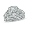 Thumbnail Image 1 of Previously Owned - Celebration Grand® 1-1/2 CT. T.W. Princess-Cut Frame Diamond Bridal Set in 14K White Gold (H-I/I1)