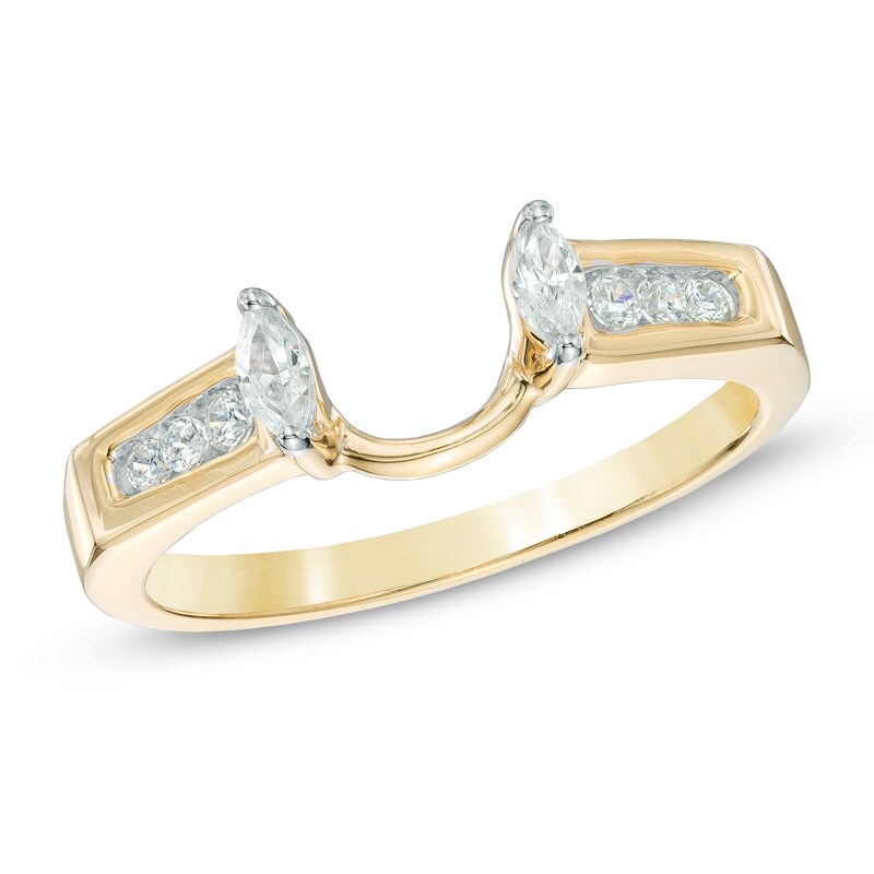 Previously Owned - 1/4 CT. T.W. Marquise Diamond Solitaire Enhancer in 10K Gold