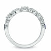 Thumbnail Image 3 of Previously Owned - Vera Wang Love Collection 1/2 CT. T.W. Diamond and Blue Sapphire Curlique Band in 14K White Gold