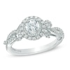 Thumbnail Image 1 of Previously Owned - Vera Wang Love Collection 7/8 CT. T.W. Diamond Vintage-Style Engagement Ring in 14K White Gold