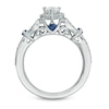 Thumbnail Image 3 of Previously Owned - Vera Wang Love Collection 5/8 CT. T.W. Diamond and Sapphire Vintage-Style Ring in 14K White Gold