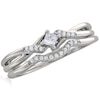 Thumbnail Image 0 of Previously Owned - 1/5 CT. T.W. Princess-Cut Diamond Split Shank Bridal Set in 10K White Gold