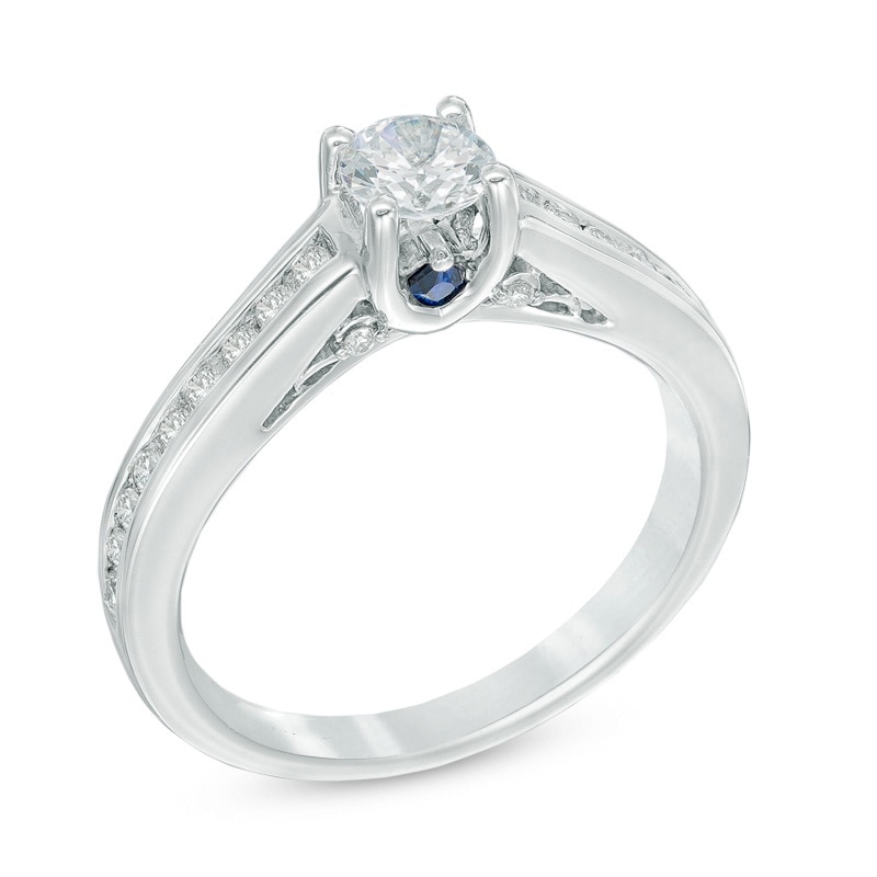 Previously Owned - Vera Wang Love Collection 3/4 CT. T.W. Diamond Engagement Ring in 14K White Gold