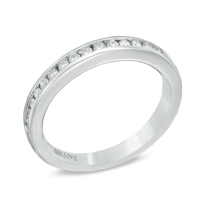 Main Image 2 of Previously Owned - Vera Wang Love Collection 1/4 CT. T.W. Diamond Wedding Band in 14K White Gold