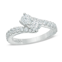 Previously Owned - Ever Us® 1/2 CT. T.W. Two-Stone Diamond Bypass Ring in 14K White Gold