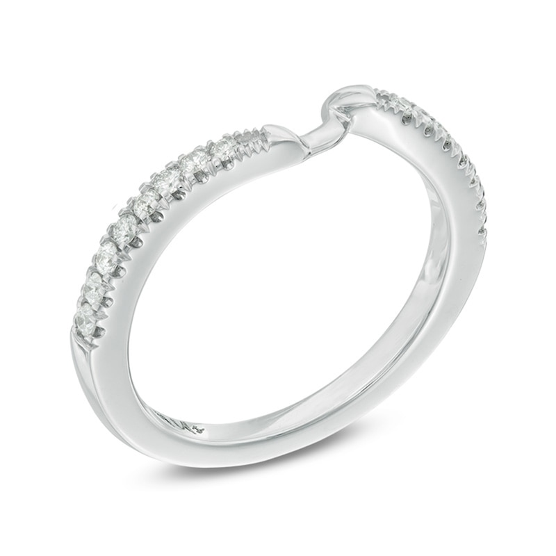 Main Image 2 of Previously Owned - Ever Us® 1/5 CT. T.W. Diamond Contour Band in 14K White Gold