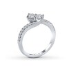 Thumbnail Image 2 of Previously Owned - Ever Us® 1 CT. T.W. Two-Stone Diamond Bypass Ring in 14K White Gold