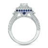 Thumbnail Image 3 of Previously Owned - Vera Wang Love Collection 1-1/3 CT. T.W. Diamond and Sapphire Frame Engagement Ring in 14K White Gold