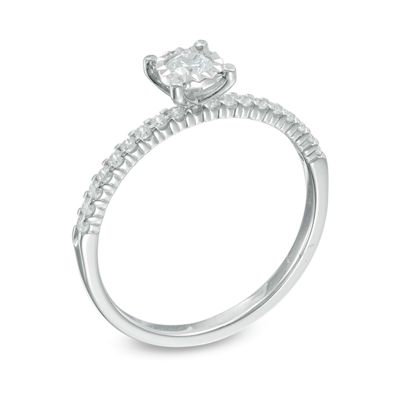 Previously Owned - 1/3 CT. T.W. Diamond Engagement Ring in 14K White Gold